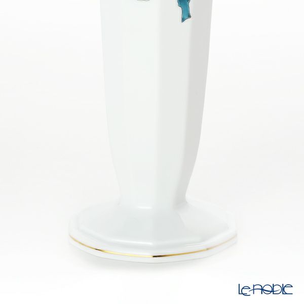 ヘレンド ロイヤルガーデン EVICTF2（フラワー） 07075-0-00 ベース 22cm ターコイズ