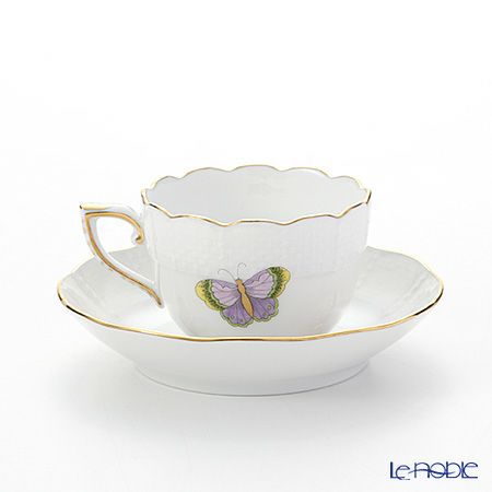 ヘレンド ロイヤルガーデン EVICTP1（パピヨン） 00711-0-00 モカカップ＆ソーサー 100ml グリーン