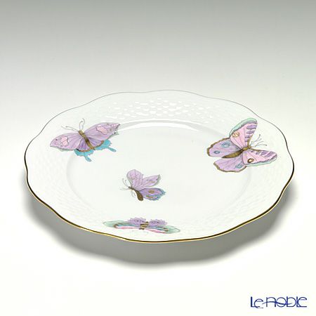 ヘレンド ロイヤルガーデン EVICTP2（パピヨン） 00517-0-00 プレート 19cm ターコイズ