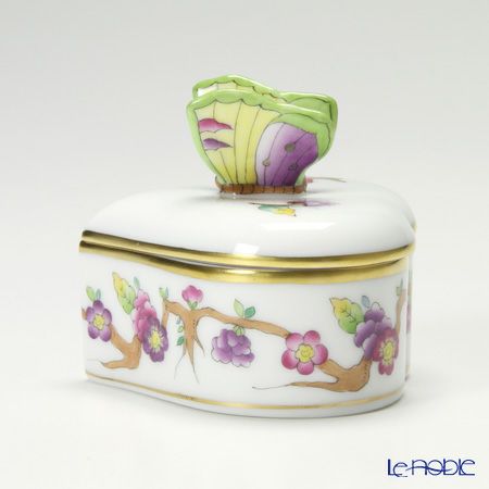 ヘレンド ヴィクトリア PDVICT1 06111-0-17 ハートボックス（チョウ） ピンク