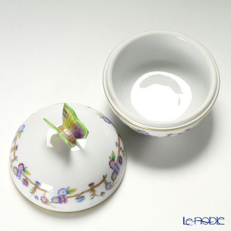 ヘレンド ヴィクトリア PDVICT2 06032-0-17 ラウンドボックス（チョウ） ブルー