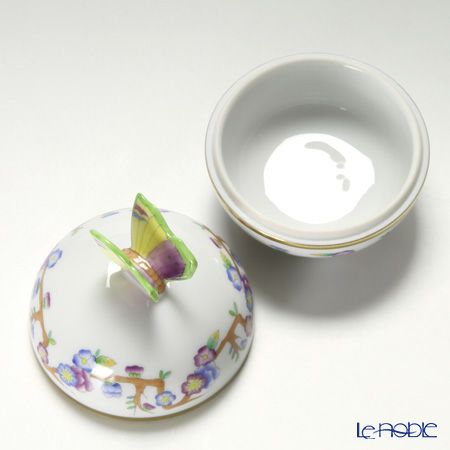 ヘレンド ヴィクトリア PDVICT2 06033-0-17 ラウンドボックス（チョウ） ブルー