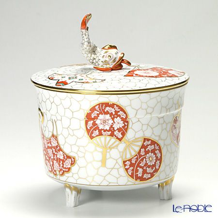 ヘレンド MONT1 06301-0-18 ふた付ボックス（ドルフィン） 19.5cm