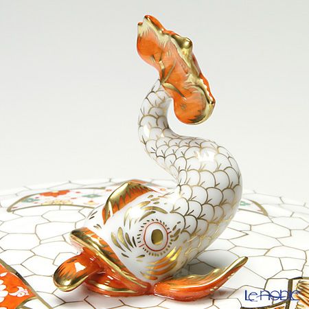 ヘレンド MONT1 06301-0-18 ふた付ボックス（ドルフィン） 19.5cm