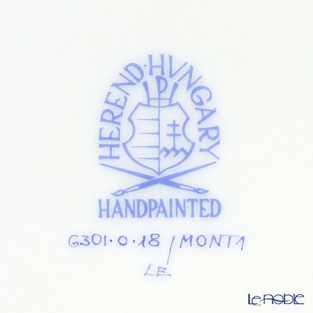 ヘレンド MONT1 06301-0-18 ふた付ボックス（ドルフィン） 19.5cm