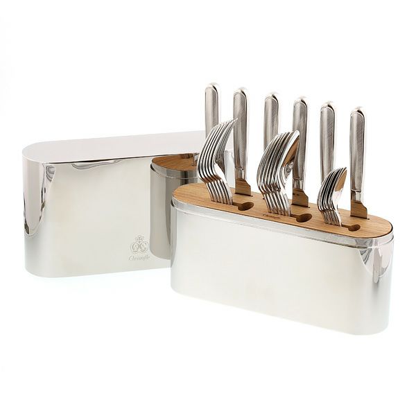 クリストフル Concorde コンコルド ステンレス 2413299 カトラリーセット 24pcs 26×25cm