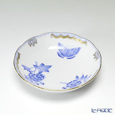 ヘレンド ヴィクトリア・ブーケ シンプル ブルー 00704-1-00 フルーツボウル 13.5cm