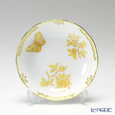 ヘレンド ヴィクトリア・ブーケ シンプル イエロー 00704-1-00 フルーツボウル 13.5cm