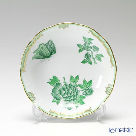 ヘレンド ヴィクトリア・ブーケ シンプル グリーン 00704-1-00 フルーツボウル 13.5cm