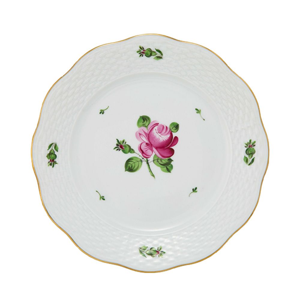 フランス　ハンドペイント　OVトレイ　ヴィンテージ 薔薇　鋳物 ☆再入荷☆ ヘレンド Herend セーブル風小薔薇金彩 サービストレイ