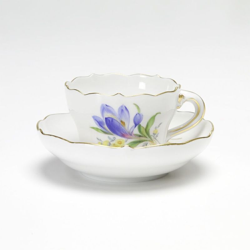 マイセン（Meissen） ベーシックフラワー 040110／55300／19 ギフトミニ カップ＆ソーサー クロッカス