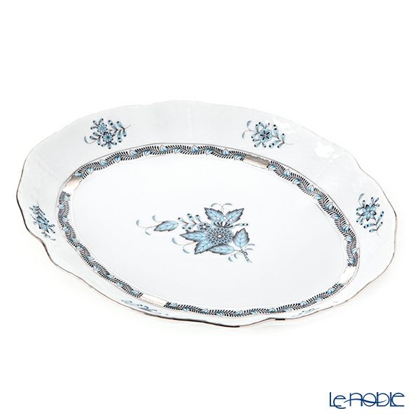 ヘレンド アポニーターコイズプラチナ ATQ3-PT 00211-0-00 オーバルディッシュ 26cm