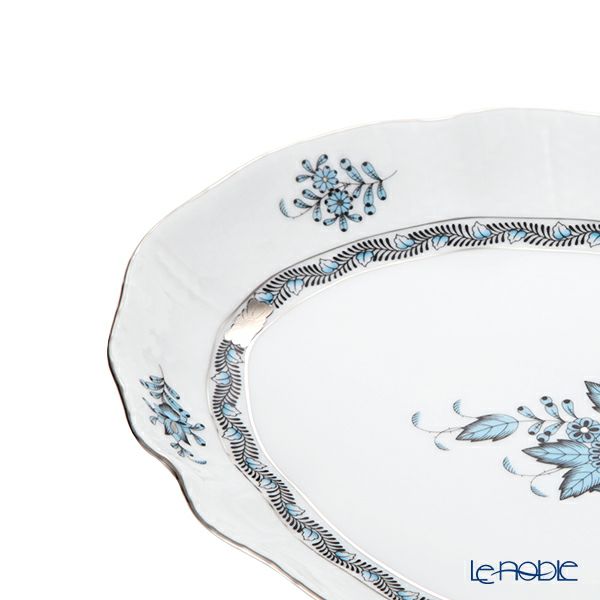 ヘレンド アポニーターコイズプラチナ ATQ3-PT 00211-0-00 オーバルディッシュ 26cm