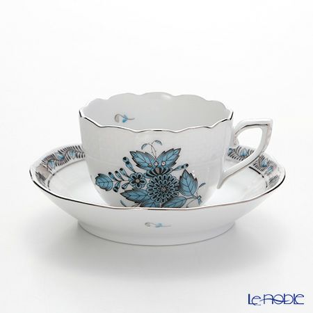 ヘレンド アポニーターコイズプラチナ 00711-0-00 モカカップ＆ソーサー 100ml