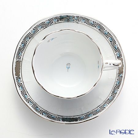 ヘレンド アポニーターコイズプラチナ 00711-0-00 モカカップ＆ソーサー 100ml