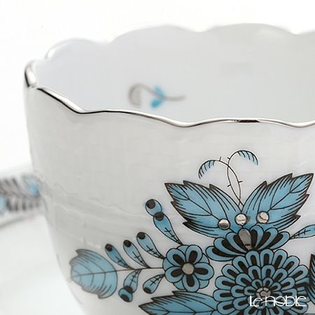 ヘレンド アポニーターコイズプラチナ 00711-0-00 モカカップ＆ソーサー 100ml