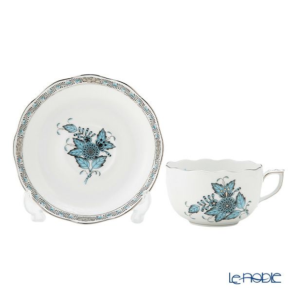 ヘレンド アポニーターコイズプラチナ 00724-0-00 ティーカップ＆ソーサー 200ml