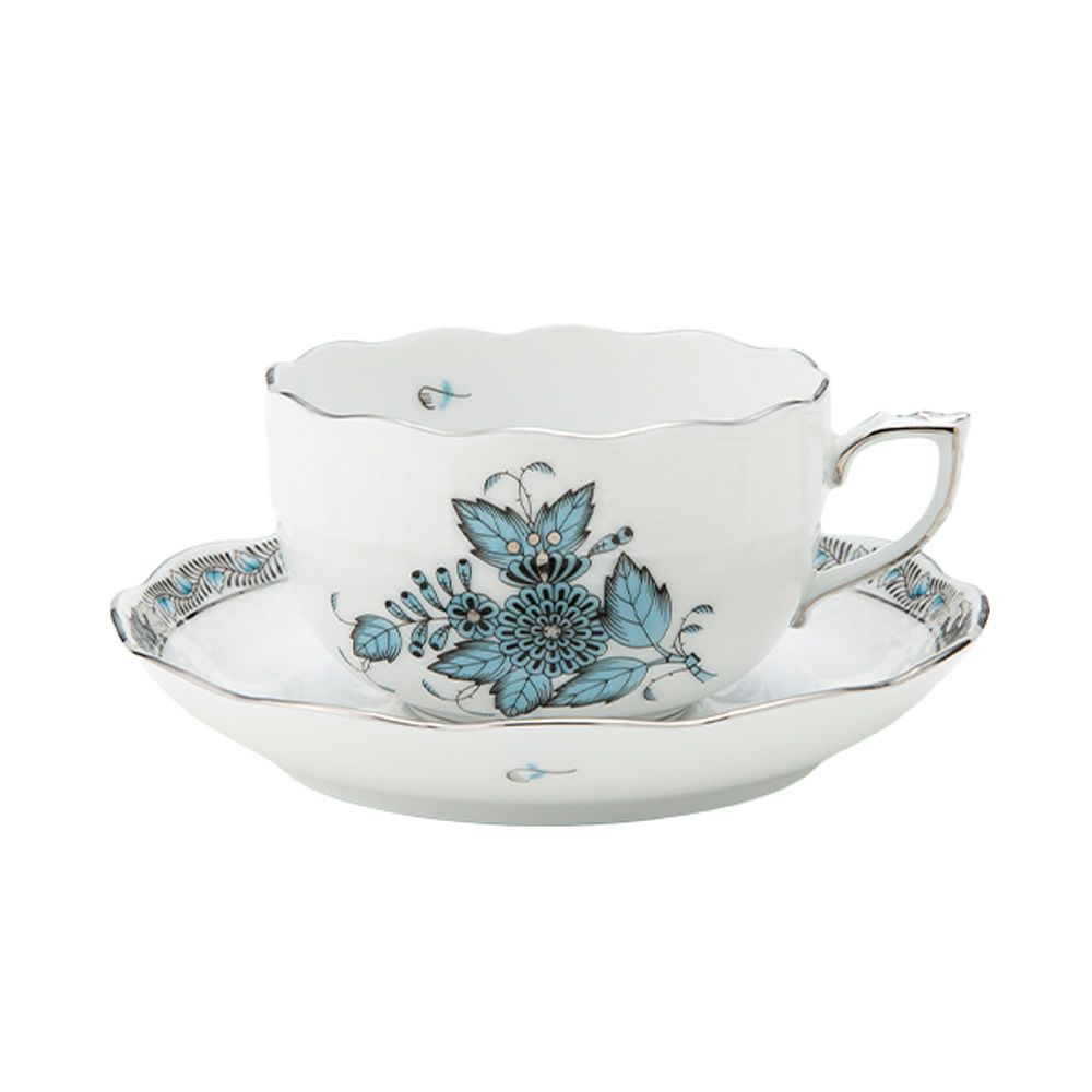 ヘレンド アポニーターコイズプラチナ 00724-0-00 ティーカップ＆ソーサー 200ml