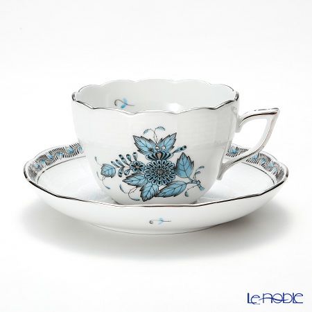 ヘレンド アポニーターコイズプラチナ 00730-0-00 ティーカップ＆ソーサー（兼用） 200ml