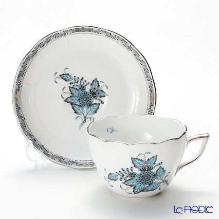ヘレンド アポニーターコイズプラチナ 00730-0-00 ティーカップ＆ソーサー（兼用） 200ml