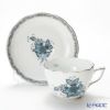 ヘレンド アポニーターコイズプラチナ 00730-0-00 ティーカップ＆ソーサー（兼用） 200ml