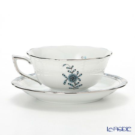 ヘレンド アポニーターコイズプラチナ 00734-0-00 ティーカップ＆ソーサー（ロウ）