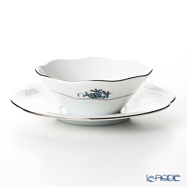 ヘレンド アポニーターコイズプラチナ 00903／902 スモールボウル／ソーサー