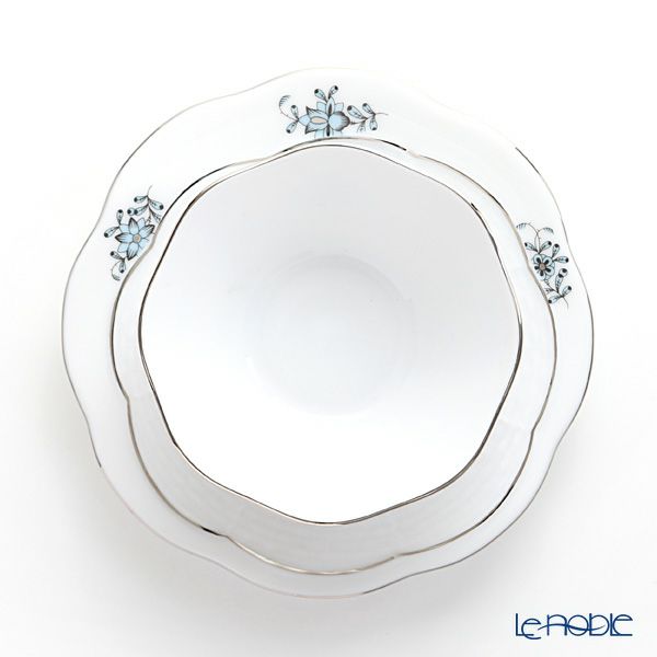 ヘレンド アポニーターコイズプラチナ 00903／902 スモールボウル／ソーサー