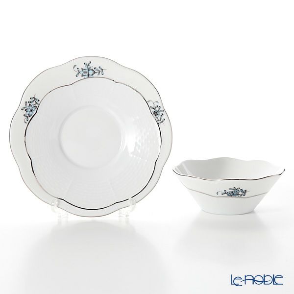 ヘレンド アポニーターコイズプラチナ 00903／902 スモールボウル／ソーサー