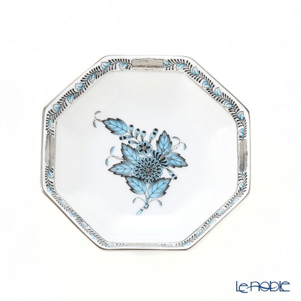 ヘレンド アポニーターコイズプラチナ ATQ3-PT 04307-1-00 小皿（オクタゴナル） 11cm