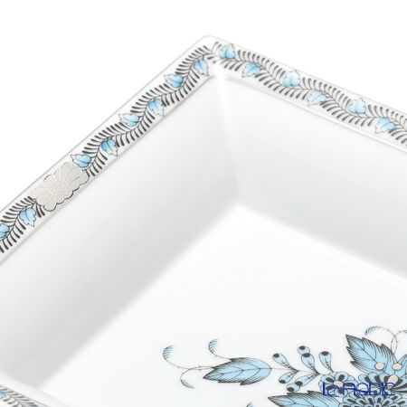 ヘレンド アポニーターコイズプラチナ 07631-0-00 スクエアトレイ 16×19cm