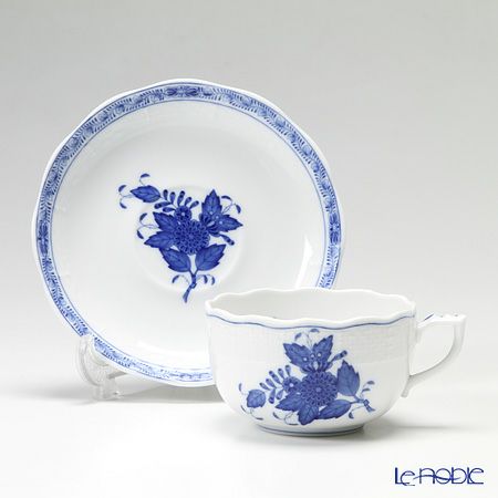 ヘレンド アポニーブルー イングレーズ 00724-0-00 ティーカップ＆ソーサー 200ml