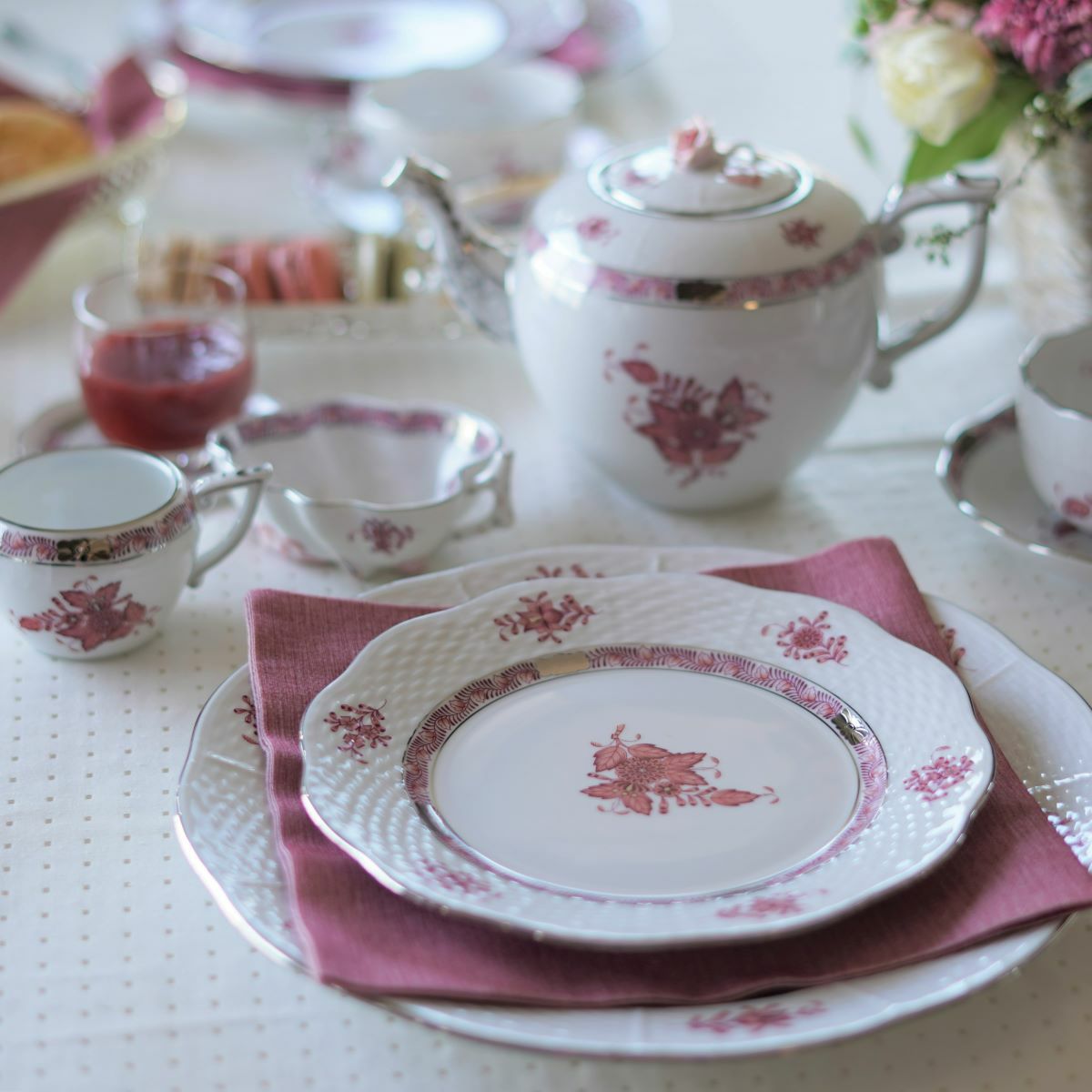 ヘレンド アポニーモーヴ 00517-0-00 プレート 19cm