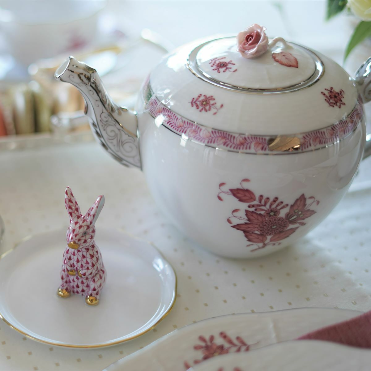 ヘレンド アポニーモーヴ 00606-0-09 ティーポット ローズ 800ml