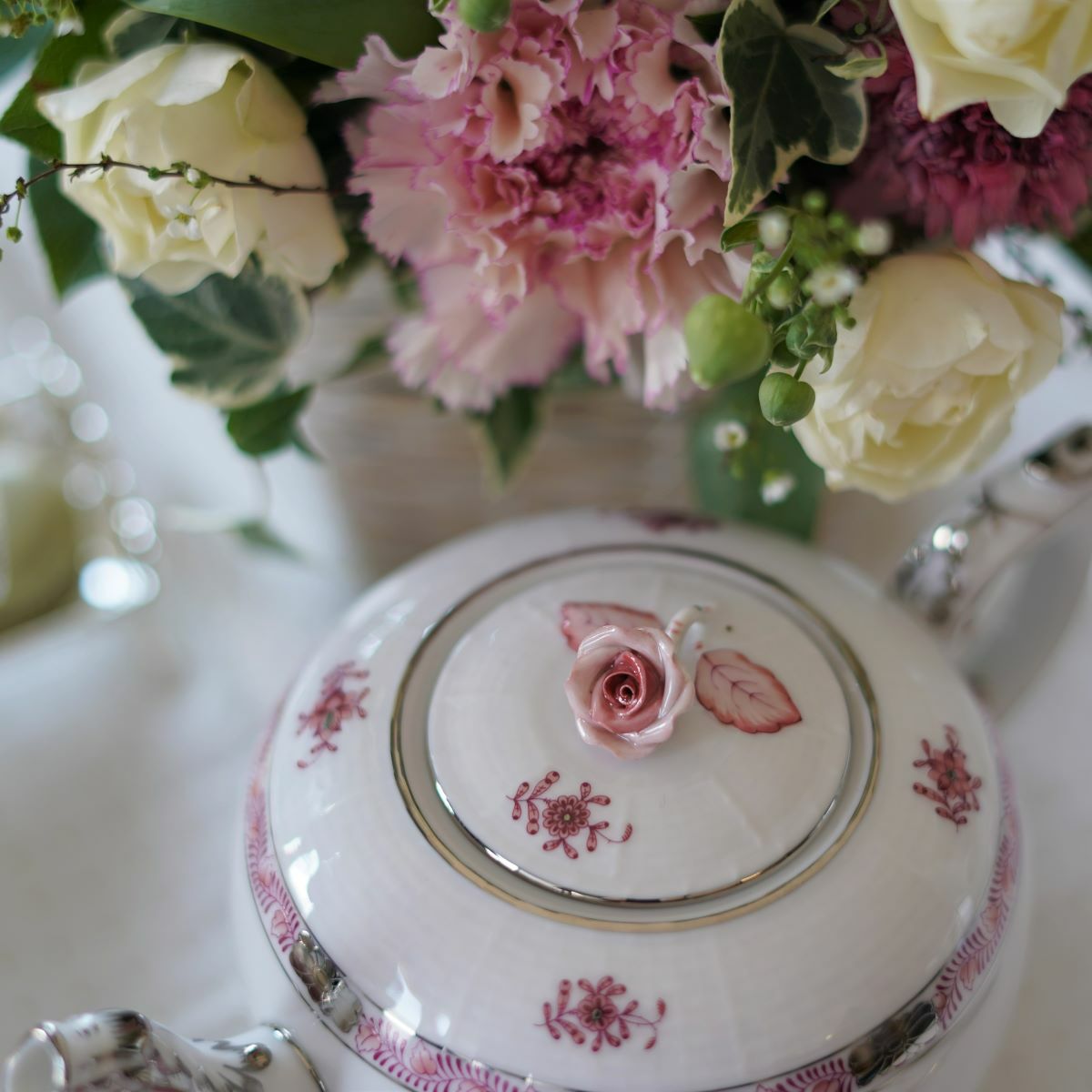 ヘレンド アポニーモーヴ 00606-0-09 ティーポット ローズ 800ml