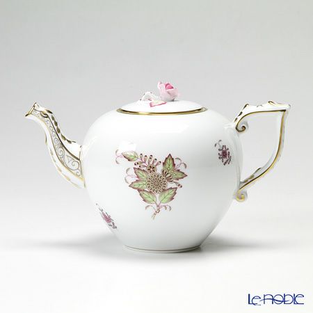 ヘレンド クロチルド グリーン 20606-0-09 ティーポット（ローズ） 800ml