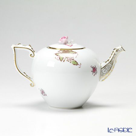 ヘレンド クロチルド グリーン 20606-0-09 ティーポット（ローズ） 800ml