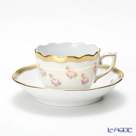 ヘレンド 朝露の小薔薇 PTRA 20711-0-00 モカカップ＆ソーサー 150ml