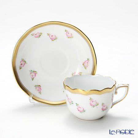 ヘレンド 朝露の小薔薇 PTRA 20711-0-00 モカカップ＆ソーサー 150ml