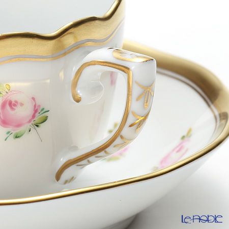 ヘレンド 朝露の小薔薇 PTRA 20711-0-00 モカカップ＆ソーサー 150ml