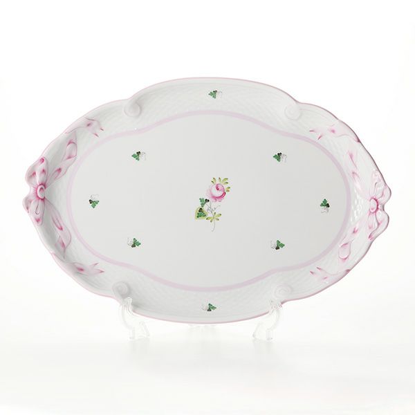 ヘレンド ウィーンのバラ ピンク 00400-0-00 パーティートレイ 38cm