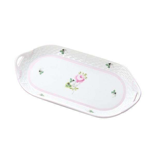 ヘレンド ウィーンのバラピンク VRH-X4 00437-0-00 サービストレイ 23cm