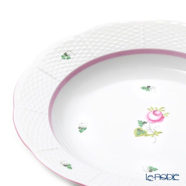 ヘレンド ウィーンのバラ ピンク 00503-0-00 スーププレート 25cm
