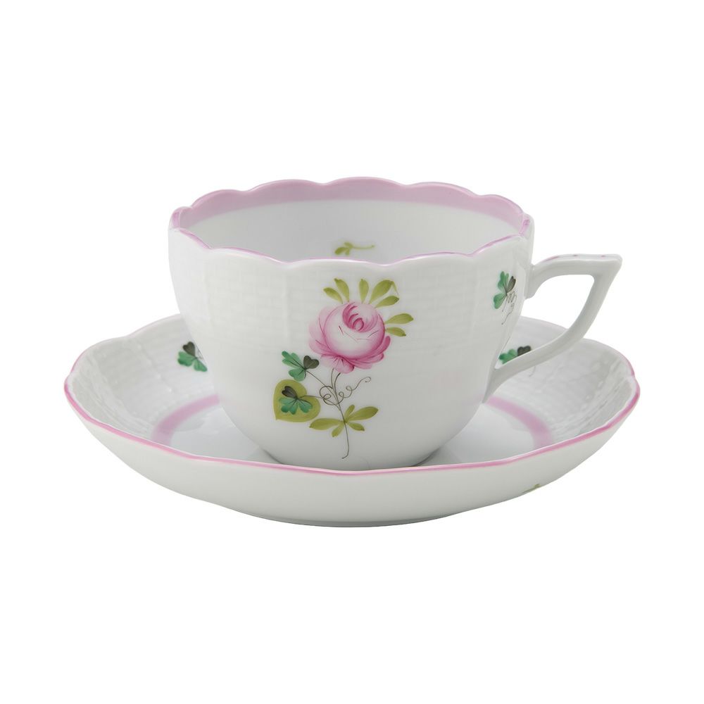 ヘレンド ウィーンのバラ ピンク 00730-0-00 ティーカップ＆ソーサー（兼用） 200ml