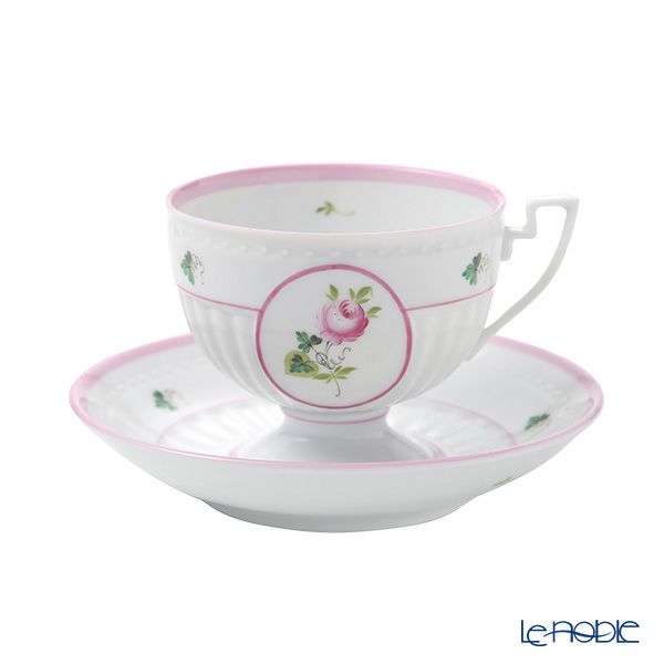 ヘレンド ウィーンのバラピンク VRH-X4 ティーカップ＆ソーサー アンピール 04459-0-00