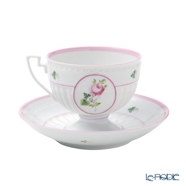 ヘレンド ウィーンのバラピンク VRH-X4 ティーカップ＆ソーサー アンピール 04459-0-00