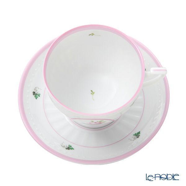 ヘレンド ウィーンのバラピンク VRH-X4 ティーカップ＆ソーサー アンピール 04459-0-00