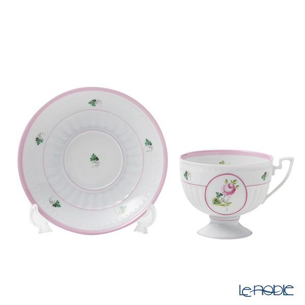 ヘレンド ウィーンのバラピンク VRH-X4 ティーカップ＆ソーサー アンピール 04459-0-00