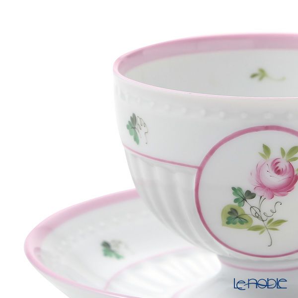 ヘレンド ウィーンのバラピンク VRH-X4 ティーカップ＆ソーサー アンピール 04459-0-00