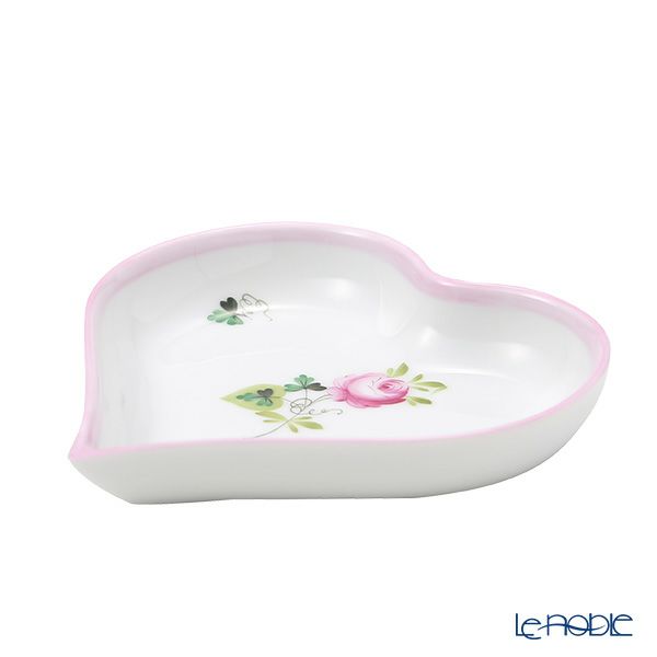 ヘレンド ウィーンのバラピンク VRH-X4 ハートトレイ 10cm 07703-0-00 小皿／豆皿
